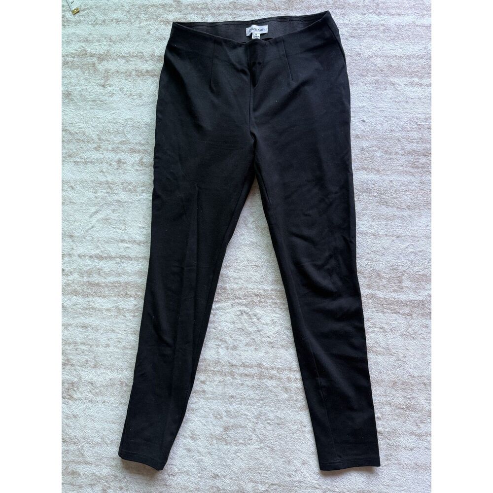 Calvin Klein Women’s Black Stretch Pull-On Work Pants Size 4 Slim Leg